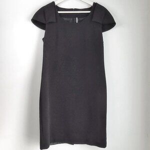 NAF NAF Black Dress EU 38 Cap Sleeve Minimal Work Cocktail